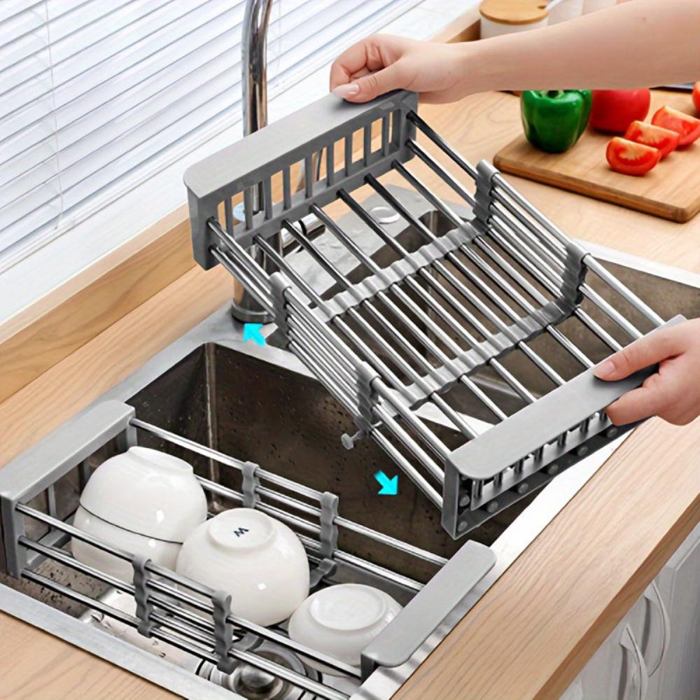 Everyday.Discount buy adjustable dish drainers expandable drying dishrack sink overlay stainless cutlery dish wash drying dishrack drainer instagram tiktok youtube viral videos vegetable washing telescopic sink drainer inlays washings drainer adjustable for various expandable dimension kitchen onlineshopping sink organizer hangover dishwash drainer