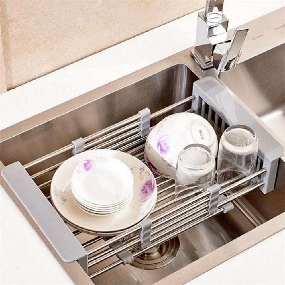 Everyday.Discount buy adjustable dish drainers expandable drying dishrack sink overlay stainless cutlery dish wash drying dishrack drainer instagram tiktok youtube viral videos vegetable washing telescopic sink drainer inlays washings drainer adjustable for various expandable dimension kitchen onlineshopping sink organizer hangover dishwash drainer