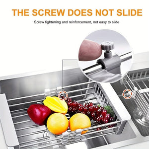 Everyday.Discount buy adjustable dish drainers expandable drying dishrack sink overlay stainless cutlery dish wash drying dishrack drainer instagram tiktok youtube viral videos vegetable washing telescopic sink drainer inlays washings drainer adjustable for various expandable dimension kitchen onlineshopping sink organizer hangover dishwash drainer