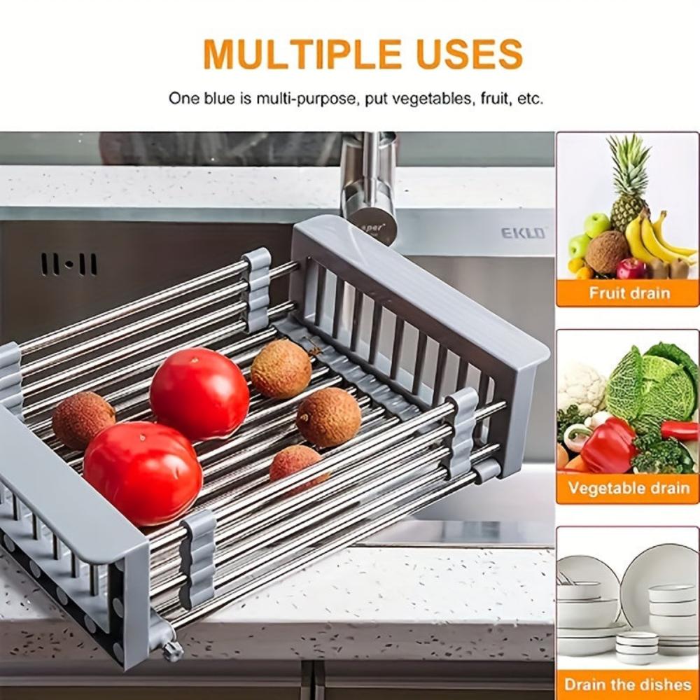 Everyday.Discount buy adjustable dish drainers expandable drying dishrack sink overlay stainless cutlery dish wash drying dishrack drainer instagram tiktok youtube viral videos vegetable washing telescopic sink drainer inlays washings drainer adjustable for various expandable dimension kitchen onlineshopping sink organizer hangover dishwash drainer