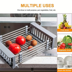 Everyday.Discount buy adjustable dish drainers expandable drying dishrack sink overlay stainless cutlery dish wash drying dishrack drainer instagram tiktok youtube viral videos vegetable washing telescopic sink drainer inlays washings drainer adjustable for various expandable dimension kitchen onlineshopping sink organizer hangover dishwash drainer