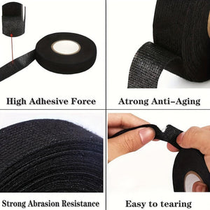 Everyday.Discount buy car wire flannels tapings cable protection rainproof self adhesive harness electra noise protection insulation temperature resistant automotive accessories carparts fire flames retardant resistant wiring rainproof self adhesive solutions reduction  instagram tiktok youtube videos onlineshopping lasting electrical repair wiring protection