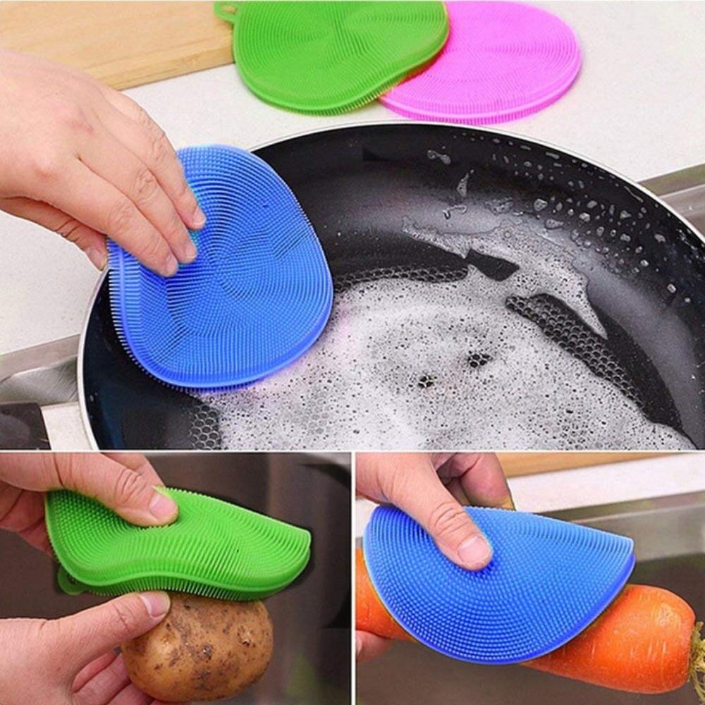 Everyday.Discount buy dish wash pads silicon brushes scrubbers multi purpose softcare scouring pads variety sponge eco friendly vegetable fruits vegetables washing versatile popular temperature resistance hygiene housekeeping household pads instagram tiktok youtube videos magic dishwash onlineshopping viral efficient effective dishes scrubbing