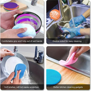 Everyday.Discount buy dish wash pads silicon brushes scrubbers multi purpose softcare scouring pads variety sponge eco friendly vegetable fruits vegetables washing versatile popular temperature resistance hygiene housekeeping household pads instagram tiktok youtube videos magic dishwash onlineshopping viral efficient effective dishes scrubbing