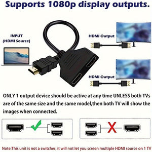 Everyday.Discount buy hdmi splitters cable extender xtra videos signal outputs ports for dual screens television devices duplicate hdmi signal outputs extended splitters one two instagram tiktok youtube fun viral entertaining videos quality hd signal switching devices  magic versatile news onlineshopping lifehack usage optimization streamings unpowered