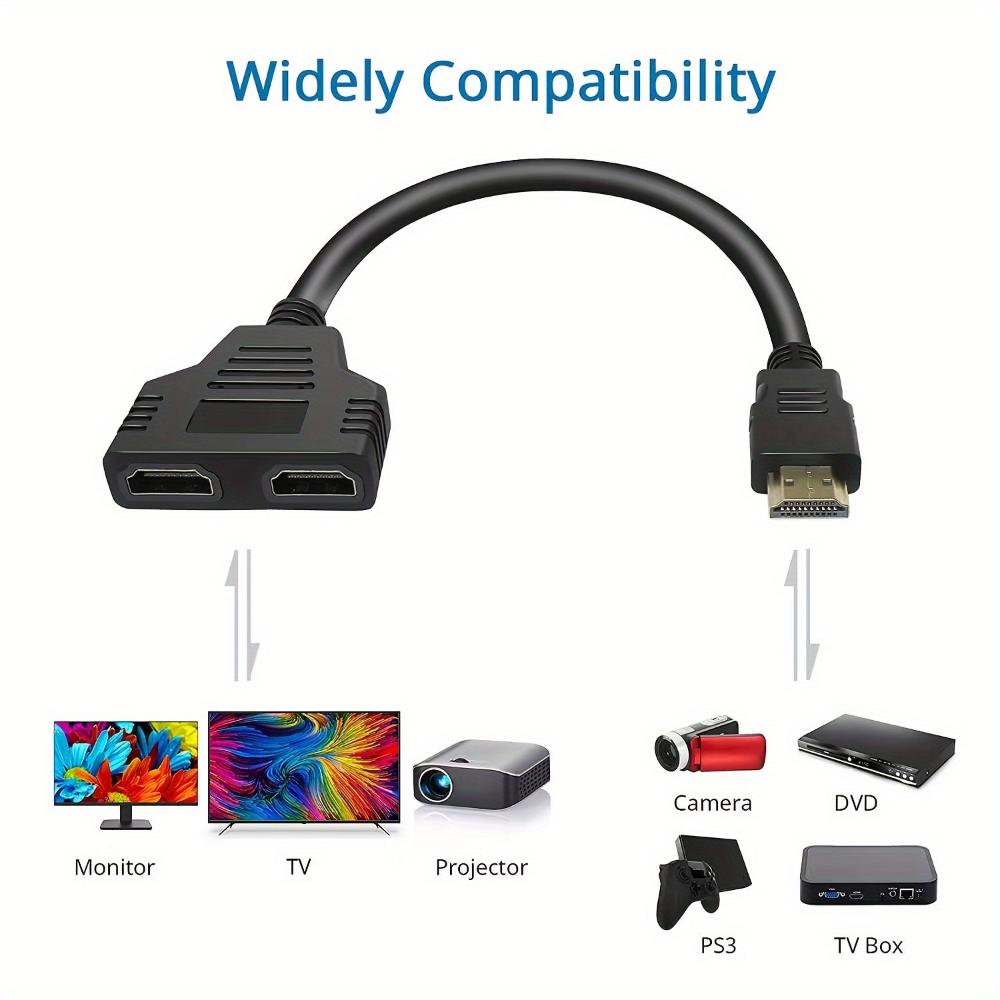 Everyday.Discount buy hdmi splitters cable extender xtra videos signal outputs ports for dual screens television devices duplicate hdmi signal outputs extended splitters one two instagram tiktok youtube fun viral entertaining videos quality hd signal switching devices  magic versatile news onlineshopping lifehack usage optimization streamings unpowered
