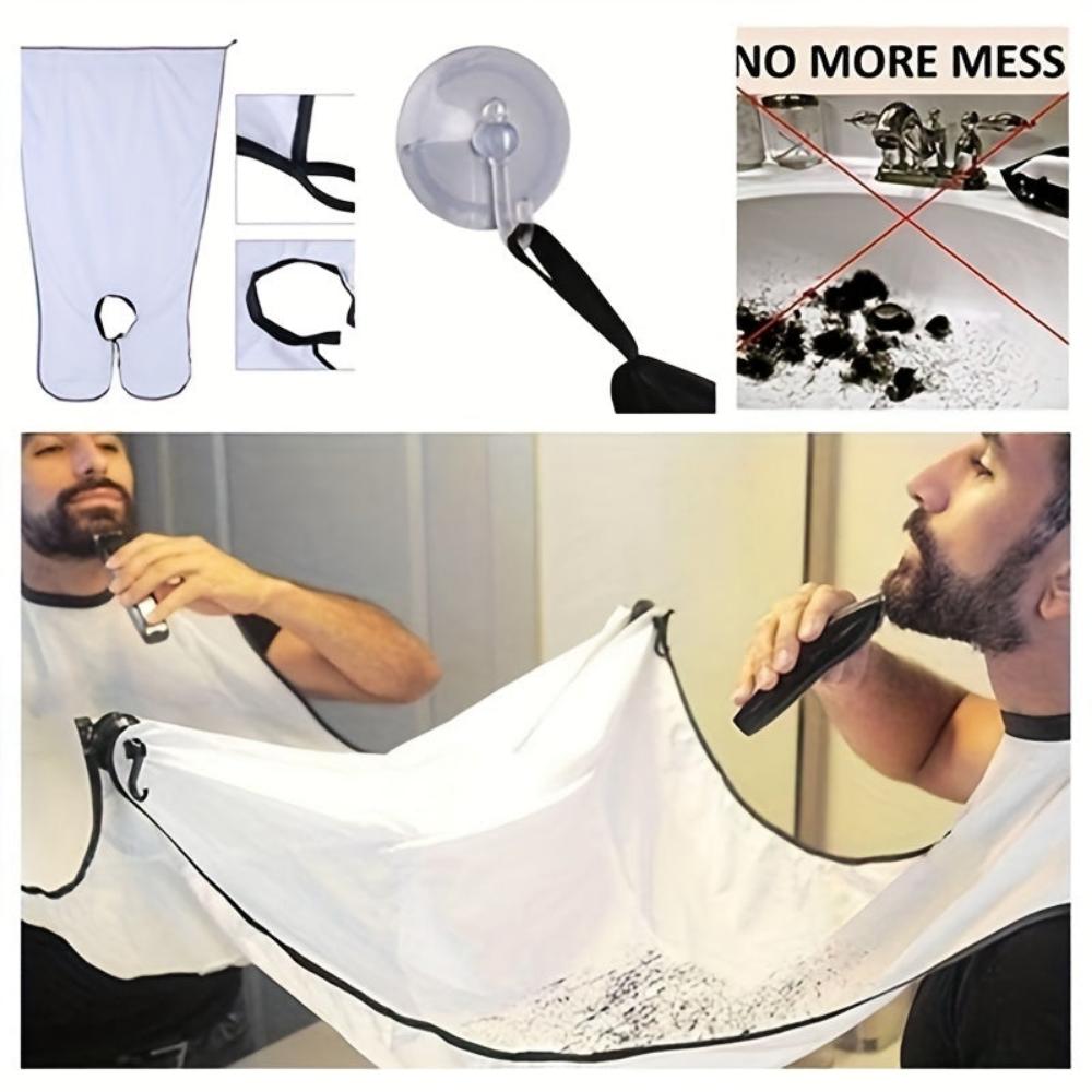 Everyday.Discount buy beard shaving apron men's hairs trimming mirror holder shavings organizer white dark diy beard shaving haircut accessories cloth collections barbershop adhesive wall mounted hanging mirror shaved hairs holders instagram travels viral tiktok youtube videos barber haircare aprons onlineshopping functional virals grooming beards 