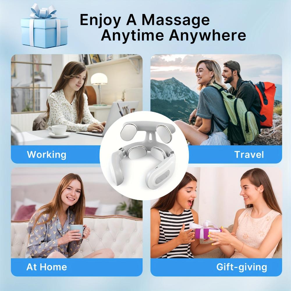 Everyday.Discount buy electronic neck shoulder massager magnetic therapy pulses pain relief wellness stiffness soreness relaxation electro pulses therapy shiatsu muscle blood circulation reliving neckpain instagram tiktok youtube videos tiredness stimulates relaxes onlineshopping electrotherapy pinched nerve compress muscle pressure neck massager