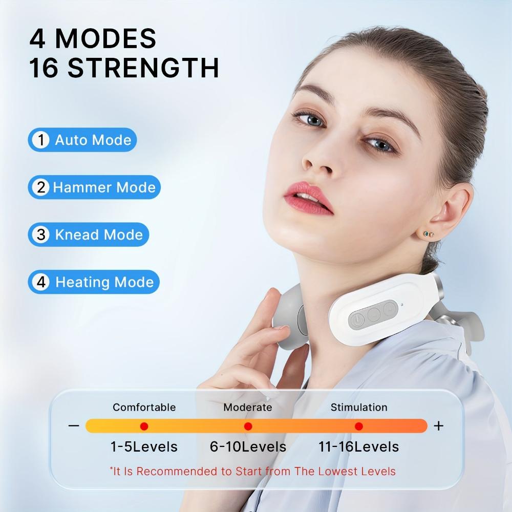 Everyday.Discount buy electronic neck shoulder massager magnetic therapy pulses pain relief wellness stiffness soreness relaxation electro pulses therapy shiatsu muscle blood circulation reliving neckpain instagram tiktok youtube videos tiredness stimulates relaxes onlineshopping electrotherapy pinched nerve compress muscle pressure neck massager