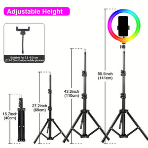 Everyday.Discount buy photography lights ledlight circel lights viral makeup social photo shoot lamps dimmable phone lighting stunning recording selfielights lighting photostudio tripod holder instagram tiktok youtube photo studios videos circel natural colors makeup multicolor livefeed streamings adjustable makeup bright lightings photos onlineshopping