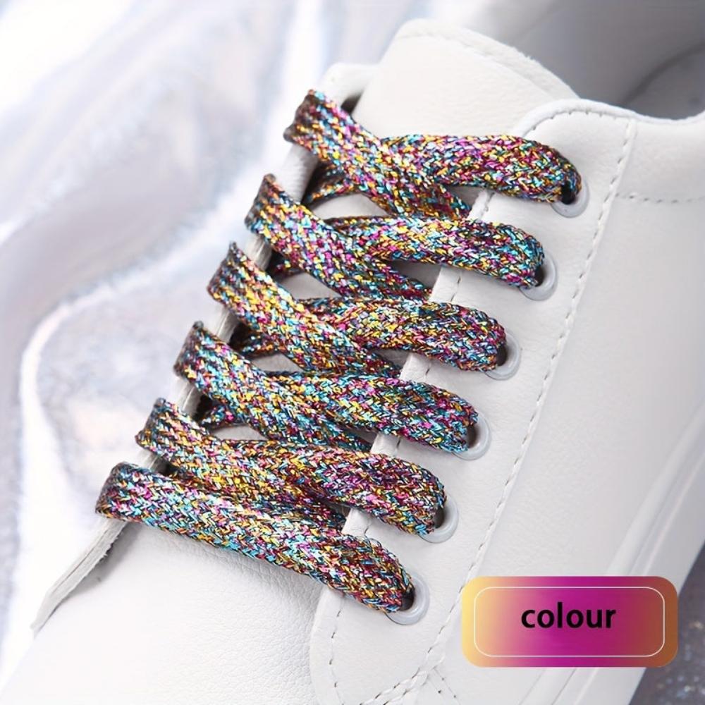Everyday.Discount buy shoelaces colorful lurex laces women's kids usa stylish everyday formal shoes stretchable convenient colorful sustainable affordable price solid colors diy shoe strings instagram tiktok youtube videos starry night reflective luminous fashionista holographic laces onlineshopping musthave charm funny candy colors holographic laces 