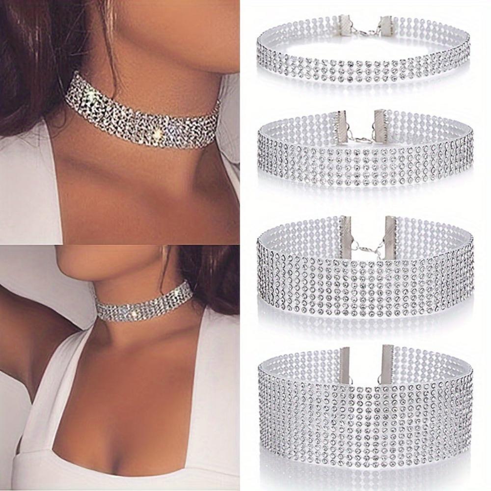 Everyday.Discount buy women's diamond collars zircon inlay crystal stone choker tiktok instagram youtube videos women fasionista rhinestone multilayer choker cute necklaces around neck fashionable dream collar cubic zircon stones crystals collar onlineshopping  feminine dazzling summer bombshell necklace jewelry beautiful inspiration viral chokers