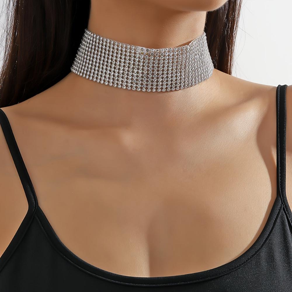 Everyday.Discount buy women's diamond collars zircon inlay crystal stone choker tiktok instagram youtube videos women fasionista rhinestone multilayer choker cute necklaces around neck fashionable dream collar cubic zircon stones crystals collar onlineshopping  feminine dazzling summer bombshell necklace jewelry beautiful inspiration viral chokers