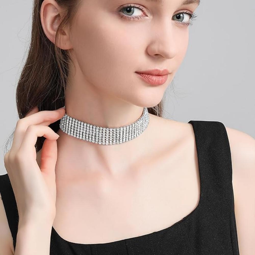 Everyday.Discount buy women's diamond collars zircon inlay crystal stone choker tiktok instagram youtube videos women fasionista rhinestone multilayer choker cute necklaces around neck fashionable dream collar cubic zircon stones crystals collar onlineshopping  feminine dazzling summer bombshell necklace jewelry beautiful inspiration viral chokers