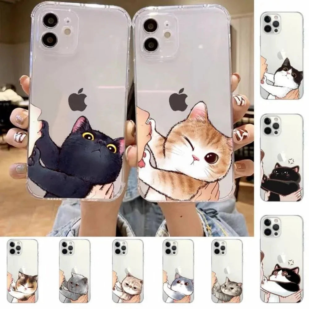 Everyday.Discount buy iphone phonecase transparent cute funny cat illustration iphones explore onlineshopping viral apple phonecase phone coverage tiktok youtube instagram videos iphone's wireless charging apple vegan covering unique styles phonecase stylish smooth beautiful cute protection prevent scratches travel dirt resistant recyclable world