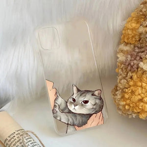 Everyday.Discount buy iphone phonecase transparent cute funny cat illustration iphones explore onlineshopping viral apple phonecase phone coverage tiktok youtube instagram videos iphone's wireless charging apple vegan covering unique styles phonecase stylish smooth beautiful cute protection prevent scratches travel dirt resistant recyclable world