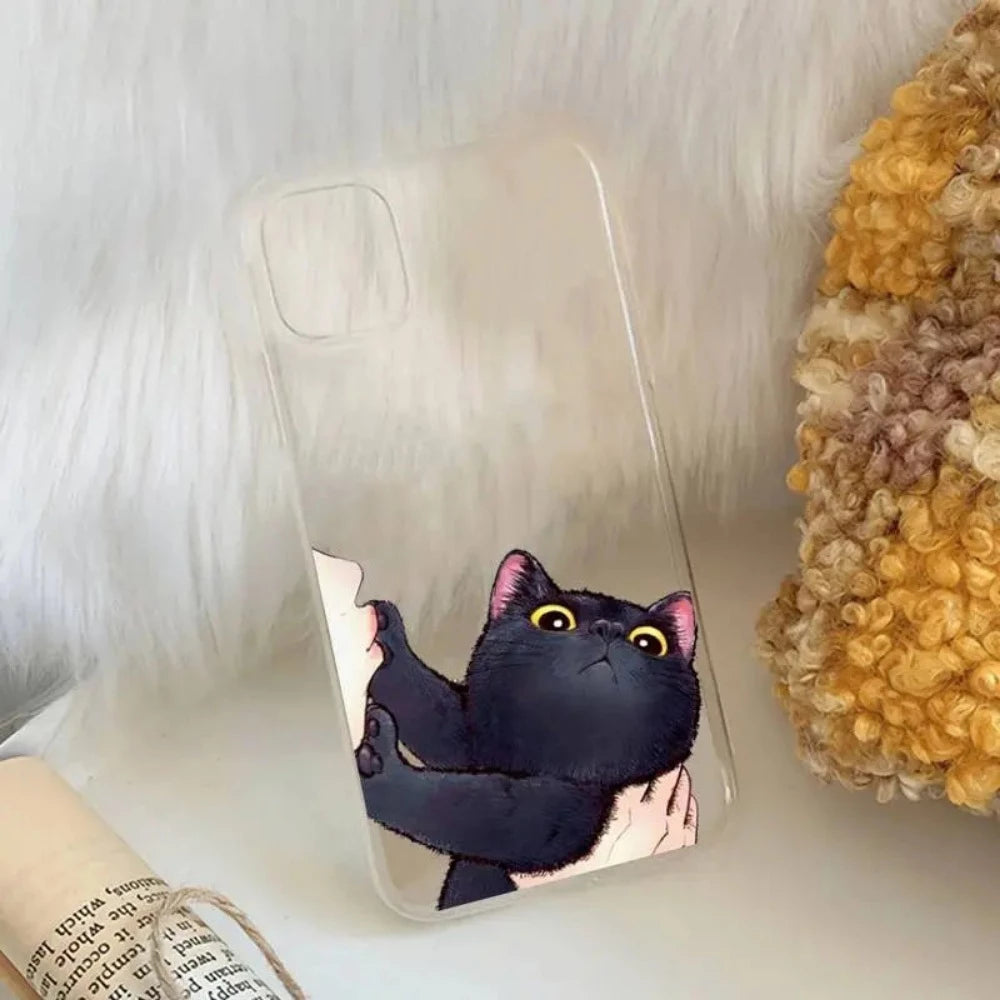 Everyday.Discount buy iphone phonecase transparent cute funny cat illustration iphones explore onlineshopping viral apple phonecase phone coverage tiktok youtube instagram videos iphone's wireless charging apple vegan covering unique styles phonecase stylish smooth beautiful cute protection prevent scratches travel dirt resistant recyclable world