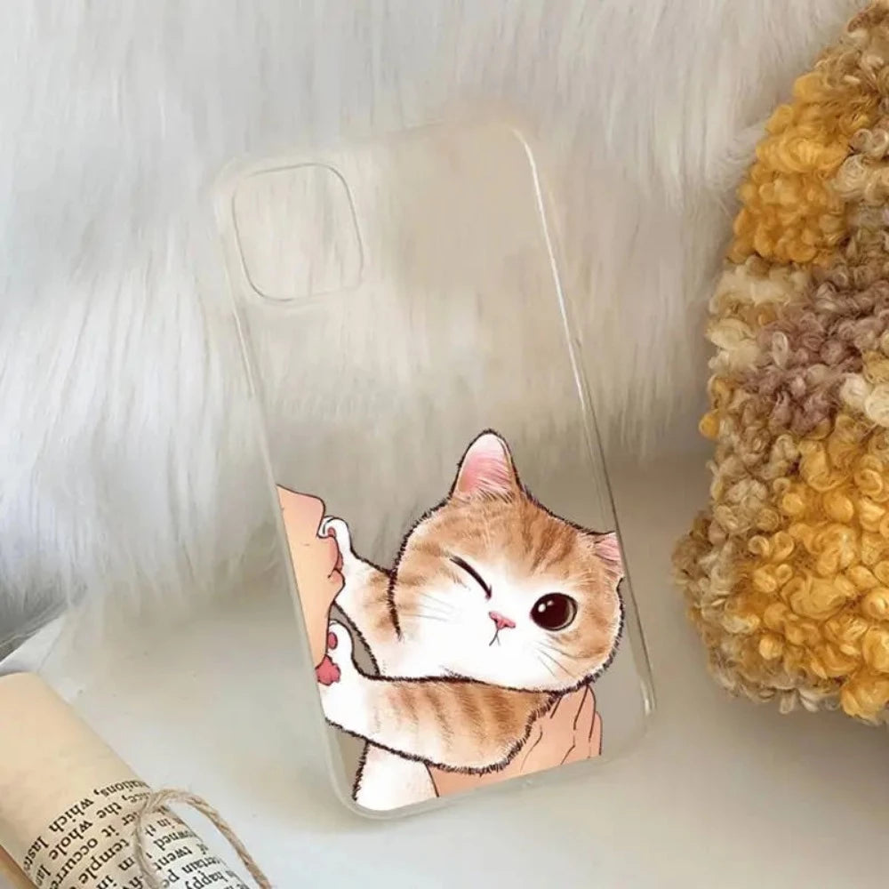 Everyday.Discount buy iphone phonecase transparent cute funny cat illustration iphones explore onlineshopping viral apple phonecase phone coverage tiktok youtube instagram videos iphone's wireless charging apple vegan covering unique styles phonecase stylish smooth beautiful cute protection prevent scratches travel dirt resistant recyclable world