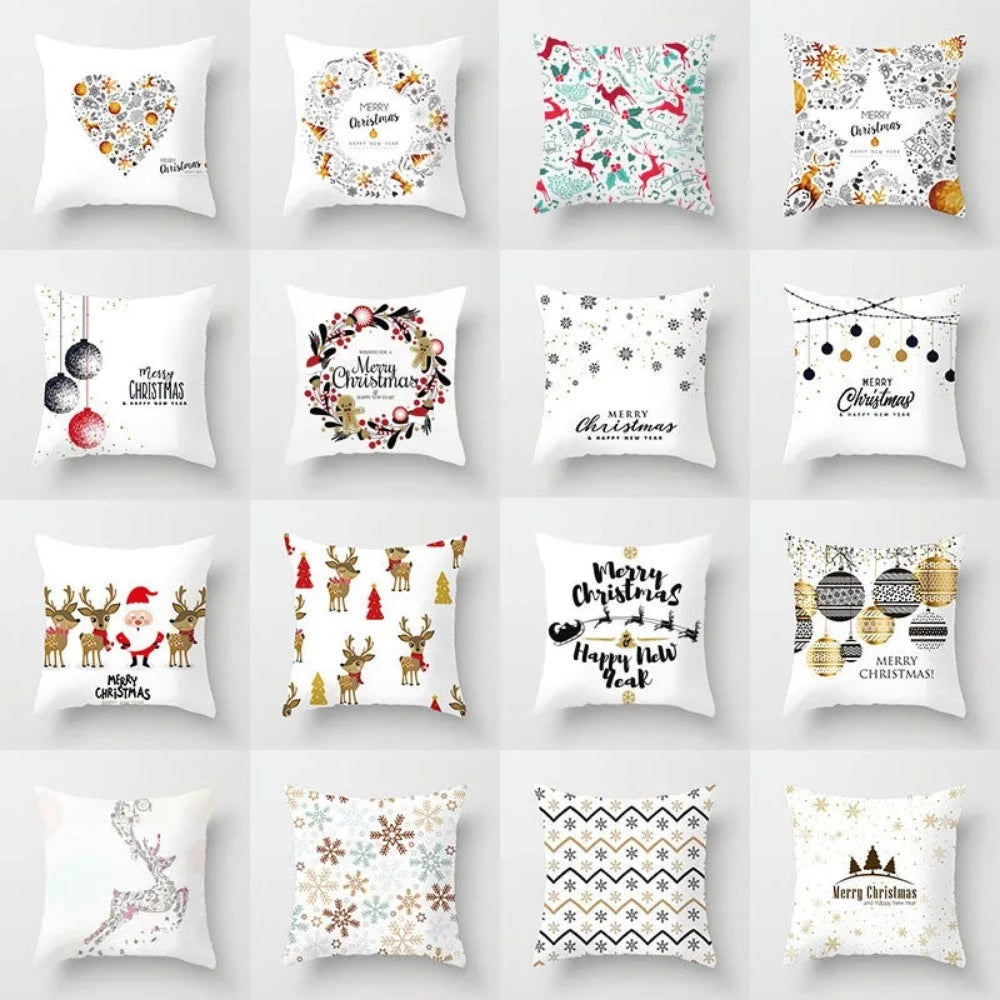 christmas interior pillowcase xmas decoration zipper santa style pillowcase ✈️ free.shipping