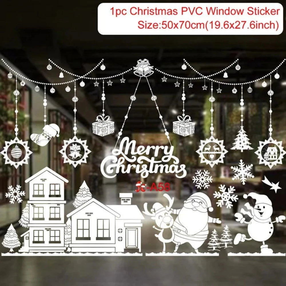 Everyday.Discount buy windows xmas decals merry christmas santa snowman wallstickers pinterest glass window merry xmas adhesive snowflakes facebookvs santa bears snowman electro statical wintertime cling tiktok youtube videos windowsticker instagram influencers xmas crafts interior christmas decoration nearme everyday free.shipping everyday.discount