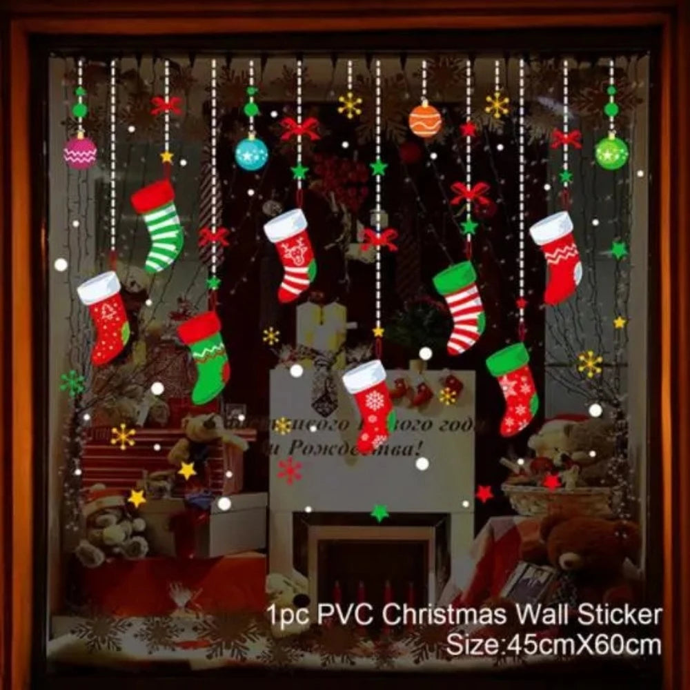 Everyday.Discount buy windows xmas decals merry christmas santa snowman wallstickers pinterest glass window merry xmas adhesive snowflakes facebookvs santa bears snowman electro statical wintertime cling tiktok youtube videos windowsticker instagram influencers xmas crafts interior christmas decoration nearme everyday free.shipping everyday.discount