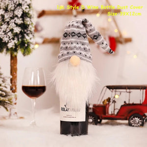 Buy christmas winebottles covering decoration pinterest merry christmas shields noel xmas tables decoration facebookvs christmas table deco gifts tiktok youtube videos wine bottles wintertime elegance bottles shields instagram holiday cute santas reindeer charms animals noel santa everyday fast free.shipping shoponline whimsical assortment festive decoration