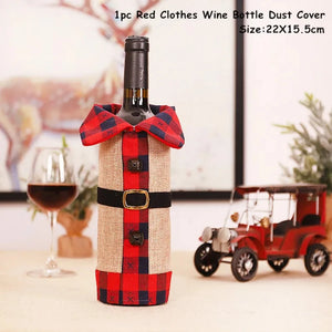 Buy christmas winebottles covering decoration pinterest merry christmas shields noel xmas tables decoration facebookvs christmas table deco gifts tiktok youtube videos wine bottles wintertime elegance bottles shields instagram holiday cute santas reindeer charms animals noel santa everyday fast free.shipping shoponline whimsical assortment festive decoration