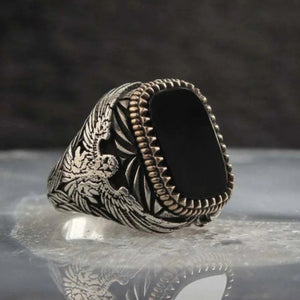 buy men's fashionable rings handcrafted antique silver color religious matted moonstone    jewellery everyday street wear celtic meteorit opal inlay rings fashionable hypoallergenic handcrafted unique jewelry hypoallergenic streetwear old style silver color artificial rings everyday fast free.shipping jewellery saleprices everyday.discount instagram pinterest 