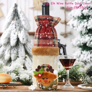 Buy christmas winebottles covering decoration pinterest merry christmas shields noel xmas tables decoration facebookvs christmas table deco gifts tiktok youtube videos wine bottles wintertime elegance bottles shields instagram holiday cute santas reindeer charms animals noel santa everyday fast free.shipping shoponline whimsical assortment festive decoration