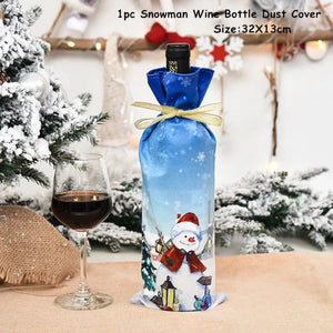 Buy christmas winebottles covering decoration pinterest merry christmas shields noel xmas tables decoration facebookvs christmas table deco gifts tiktok youtube videos wine bottles wintertime elegance bottles shields instagram holiday cute santas reindeer charms animals noel santa everyday fast free.shipping shoponline whimsical assortment festive decoration