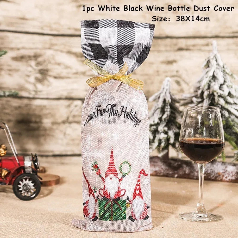 Buy christmas winebottles covering decoration pinterest merry christmas shields noel xmas tables decoration facebookvs christmas table deco gifts tiktok youtube videos wine bottles wintertime elegance bottles shields instagram holiday cute santas reindeer charms animals noel santa everyday fast free.shipping shoponline whimsical assortment festive decoration