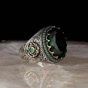 buy men's fashionable rings handcrafted antique silver color religious matted moonstone    jewellery everyday street wear celtic meteorit opal inlay rings fashionable hypoallergenic handcrafted unique jewelry hypoallergenic streetwear old style silver color artificial rings everyday fast free.shipping jewellery saleprices everyday.discount instagram pinterest 