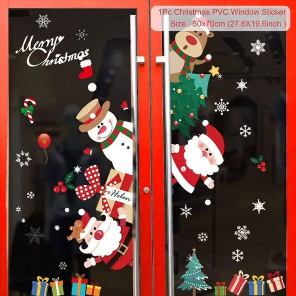 Everyday.Discount buy windows xmas decals merry christmas santa snowman wallstickers pinterest glass window merry xmas adhesive snowflakes facebookvs santa bears snowman electro statical wintertime cling tiktok youtube videos windowsticker instagram influencers xmas crafts interior christmas decoration nearme everyday free.shipping everyday.discount