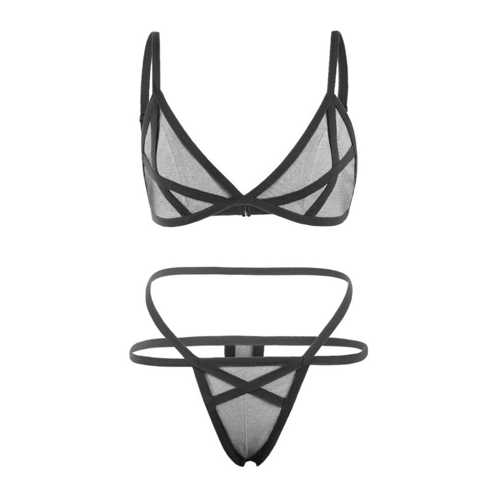 women's lingerieset sensual women mesh bra gstring nightwear ✈️ free.shipping
