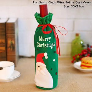 Buy christmas winebottles covering decoration pinterest merry christmas shields noel xmas tables decoration facebookvs christmas table deco gifts tiktok youtube videos wine bottles wintertime elegance bottles shields instagram holiday cute santas reindeer charms animals noel santa everyday fast free.shipping shoponline whimsical assortment festive decoration