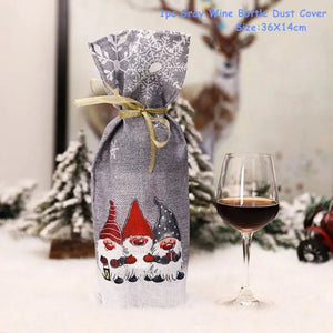 Buy christmas winebottles covering decoration pinterest merry christmas shields noel xmas tables decoration facebookvs christmas table deco gifts tiktok youtube videos wine bottles wintertime elegance bottles shields instagram holiday cute santas reindeer charms animals noel santa everyday fast free.shipping shoponline whimsical assortment festive decoration