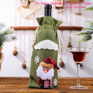 Buy christmas winebottles covering decoration pinterest merry christmas shields noel xmas tables decoration facebookvs christmas table deco gifts tiktok youtube videos wine bottles wintertime elegance bottles shields instagram holiday cute santas reindeer charms animals noel santa everyday fast free.shipping shoponline whimsical assortment festive decoration