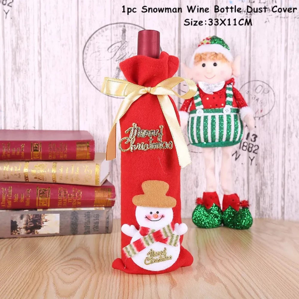 Buy christmas winebottles covering decoration pinterest merry christmas shields noel xmas tables decoration facebookvs christmas table deco gifts tiktok youtube videos wine bottles wintertime elegance bottles shields instagram holiday cute santas reindeer charms animals noel santa everyday fast free.shipping shoponline whimsical assortment festive decoration