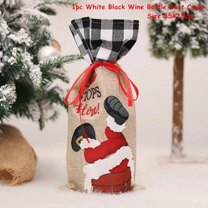 Buy christmas winebottles covering decoration pinterest merry christmas shields noel xmas tables decoration facebookvs christmas table deco gifts tiktok youtube videos wine bottles wintertime elegance bottles shields instagram holiday cute santas reindeer charms animals noel santa everyday fast free.shipping shoponline whimsical assortment festive decoration