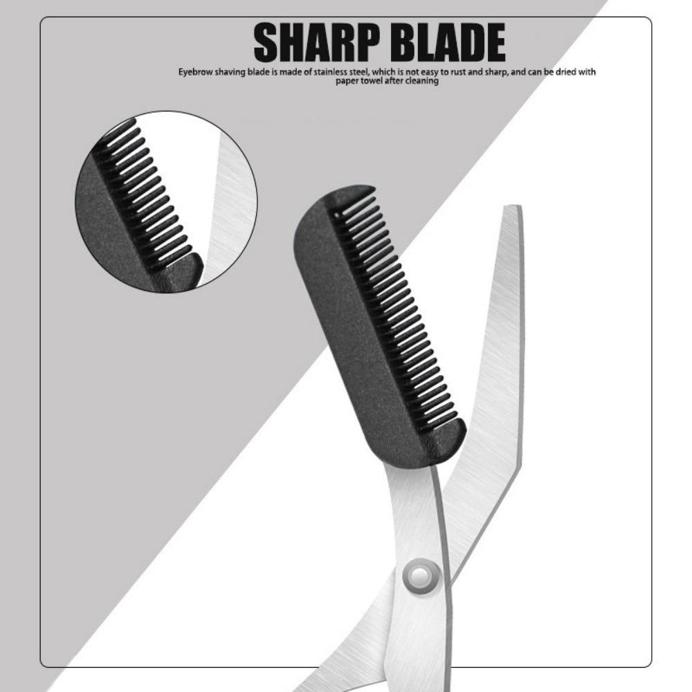 eye brow grooming scissor comb shaping eye brow cutting unisex scissor ✈️ free.shipping