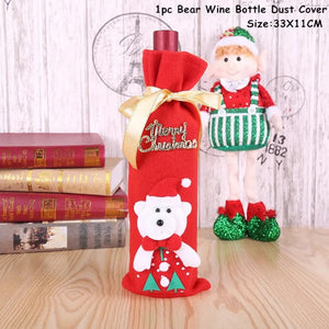 Buy christmas winebottles covering decoration pinterest merry christmas shields noel xmas tables decoration facebookvs christmas table deco gifts tiktok youtube videos wine bottles wintertime elegance bottles shields instagram holiday cute santas reindeer charms animals noel santa everyday fast free.shipping shoponline whimsical assortment festive decoration