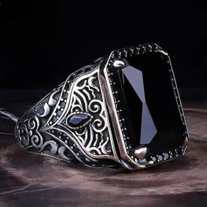 buy men's fashionable rings handcrafted antique silver color religious matted moonstone    jewellery everyday street wear celtic meteorit opal inlay rings fashionable hypoallergenic handcrafted unique jewelry hypoallergenic streetwear old style silver color artificial rings everyday fast free.shipping jewellery saleprices everyday.discount instagram pinterest 