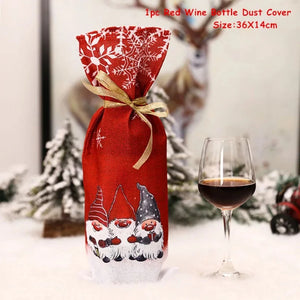 Buy christmas winebottles covering decoration pinterest merry christmas shields noel xmas tables decoration facebookvs christmas table deco gifts tiktok youtube videos wine bottles wintertime elegance bottles shields instagram holiday cute santas reindeer charms animals noel santa everyday fast free.shipping shoponline whimsical assortment festive decoration