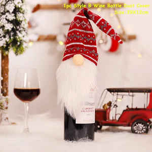 Buy christmas winebottles covering decoration pinterest merry christmas shields noel xmas tables decoration facebookvs christmas table deco gifts tiktok youtube videos wine bottles wintertime elegance bottles shields instagram holiday cute santas reindeer charms animals noel santa everyday fast free.shipping shoponline whimsical assortment festive decoration