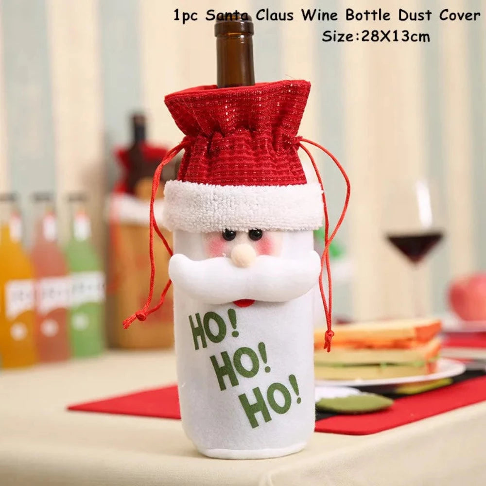 Buy christmas winebottles covering decoration pinterest merry christmas shields noel xmas tables decoration facebookvs christmas table deco gifts tiktok youtube videos wine bottles wintertime elegance bottles shields instagram holiday cute santas reindeer charms animals noel santa everyday fast free.shipping shoponline whimsical assortment festive decoration