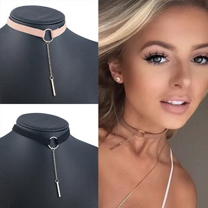 buy women's collar around neck pendants choker pinterest leather designed collar dangle necklace tiktok youtube videos women lightweight leather pendants necklaces facebookvs leather around neck necklace collar choker instagram womens jewelry moda necklace choker collar influencer teens summer bombshell collar fashionblogger artificial leather choker everyday free.shipping