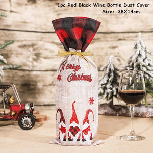 Buy christmas winebottles covering decoration pinterest merry christmas shields noel xmas tables decoration facebookvs christmas table deco gifts tiktok youtube videos wine bottles wintertime elegance bottles shields instagram holiday cute santas reindeer charms animals noel santa everyday fast free.shipping shoponline whimsical assortment festive decoration