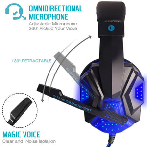 Everyday.Discount gaming headphone noise cancelling good bass hd music sports gamings microphone for ipad gaming nintendo xbox mac american better gaming detachable mic lights headphone 