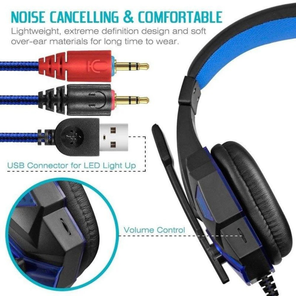 Everyday.Discount gaming headphone noise cancelling good bass hd music sports gamings microphone for ipad gaming nintendo xbox mac american better gaming detachable mic lights headphone 