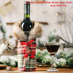 Buy christmas winebottles covering decoration pinterest merry christmas shields noel xmas tables decoration facebookvs christmas table deco gifts tiktok youtube videos wine bottles wintertime elegance bottles shields instagram holiday cute santas reindeer charms animals noel santa everyday fast free.shipping shoponline whimsical assortment festive decoration